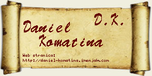 Daniel Komatina vizit kartica